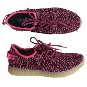 Light Up LED Running Walking Athletic Sneakers 7 Black Pink